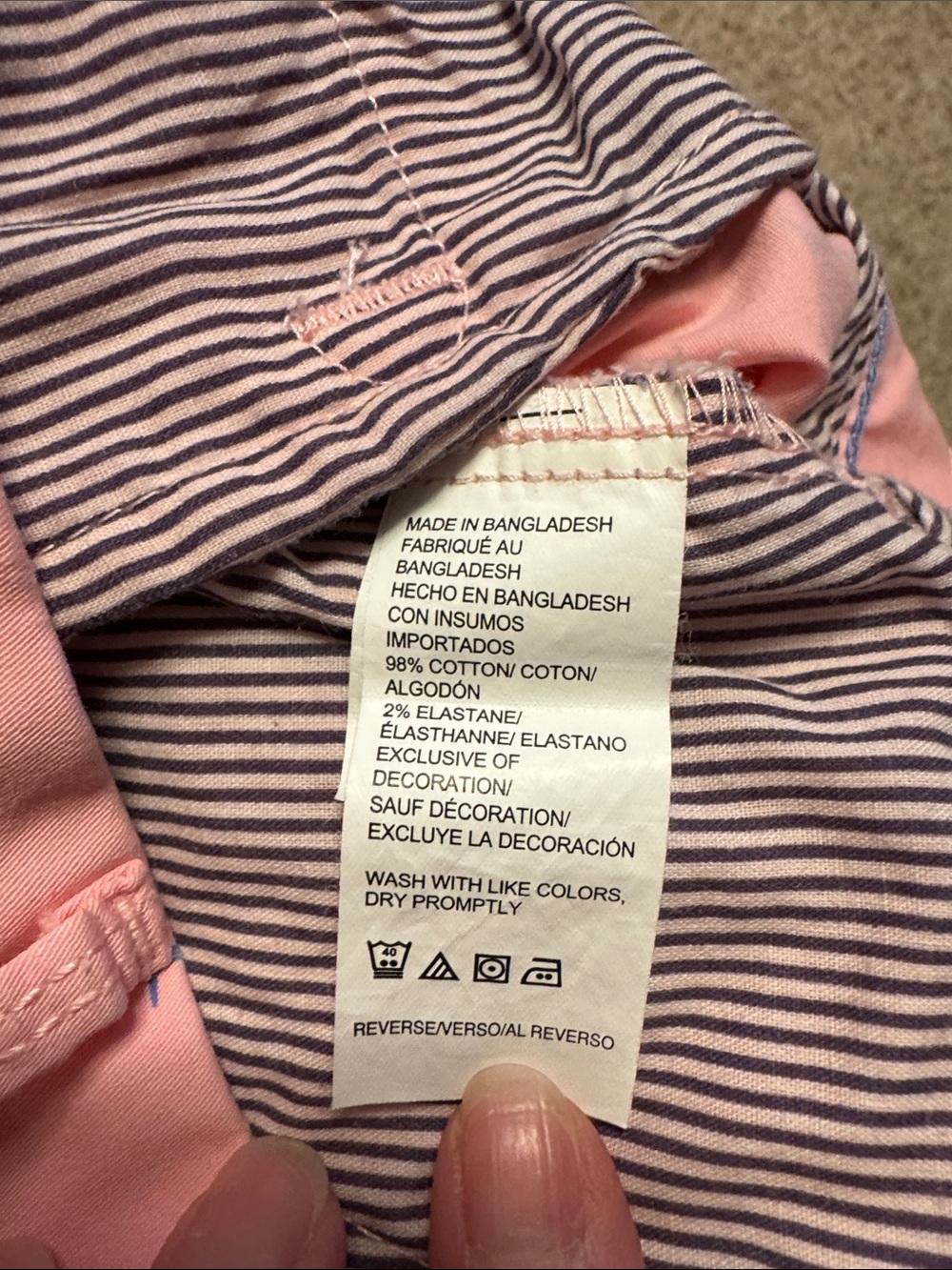 Izod Pink Shorts with Blue Flamingo - Picture 4 of 4